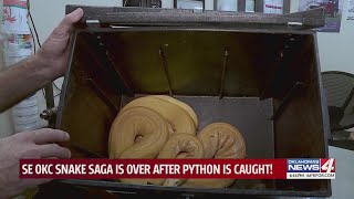 SE OKC snake saga is over after python is caught!