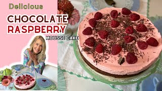 Delicious Chocolate Raspberry Mousse Cake