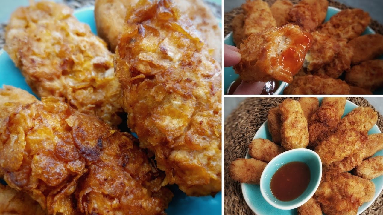 🍗NUGGETS au Poulet Recette Facile et Rapide Corn Flakes - YouTube
