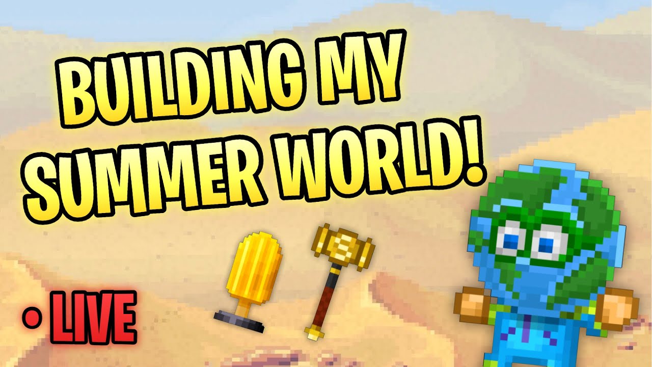 BUILDING MY SUMMER WORLD! | Pixel Worlds LIVE