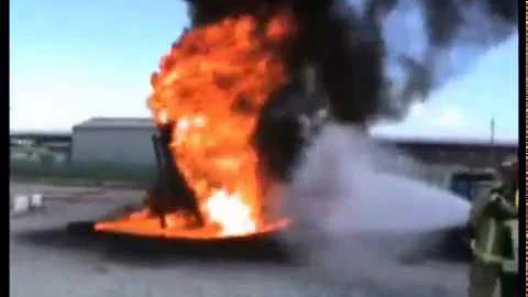 F-500 EA Extinguishes 3D Inclined Plane Flowing Diesel Fuel Fire