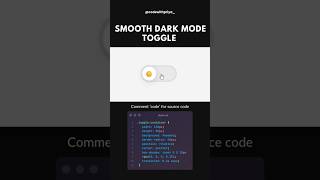 Smooth Dark Mode Toggle UI | satisfying HTML CSS Animation