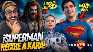 ¡Una ESCENA PERFECTA!🔥 SUPERGIRL llega a la TIERRA y la recibe SUPERMAN, Lobo BRUTAL, clip de acción