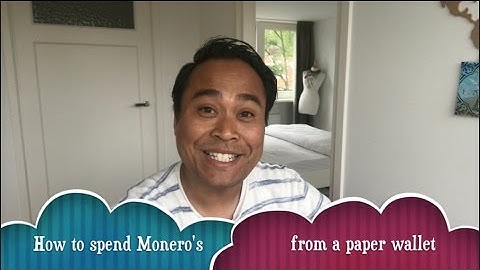 How to spend Monero from your paper wallet