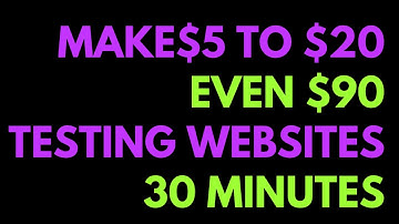 Make $5 To $20 Even $90 In 30 minutes(2019) Userlytics