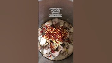 Pork with fermented bambooshoot juice/extract/water - Naga style