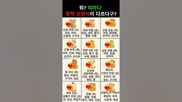 뭐? 띠마다 정력 보양식이 다르다구? #건강 #여름 #음식 #상식