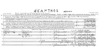 Iannis Xenakis - Akanthos (Audio   Full Score)