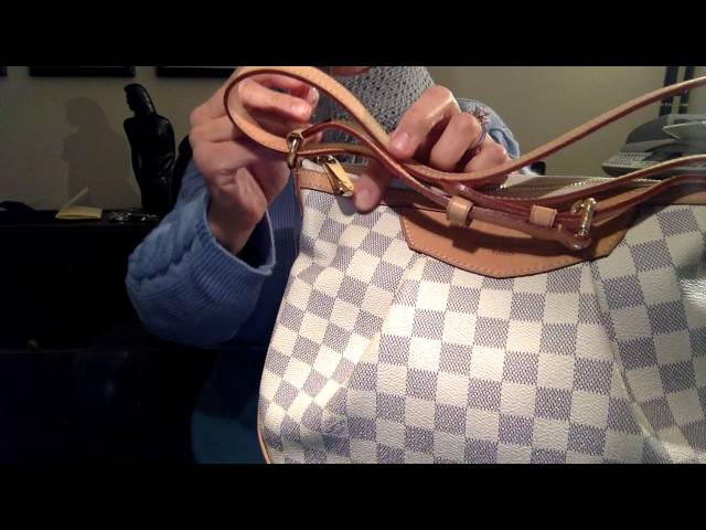 ❤️REVIEW- Louis Vuitton Siracusa GM Damier Azur bag 