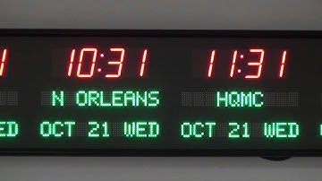 BRG Precision Products 6673R-R25G Programmable Time Zone Clock