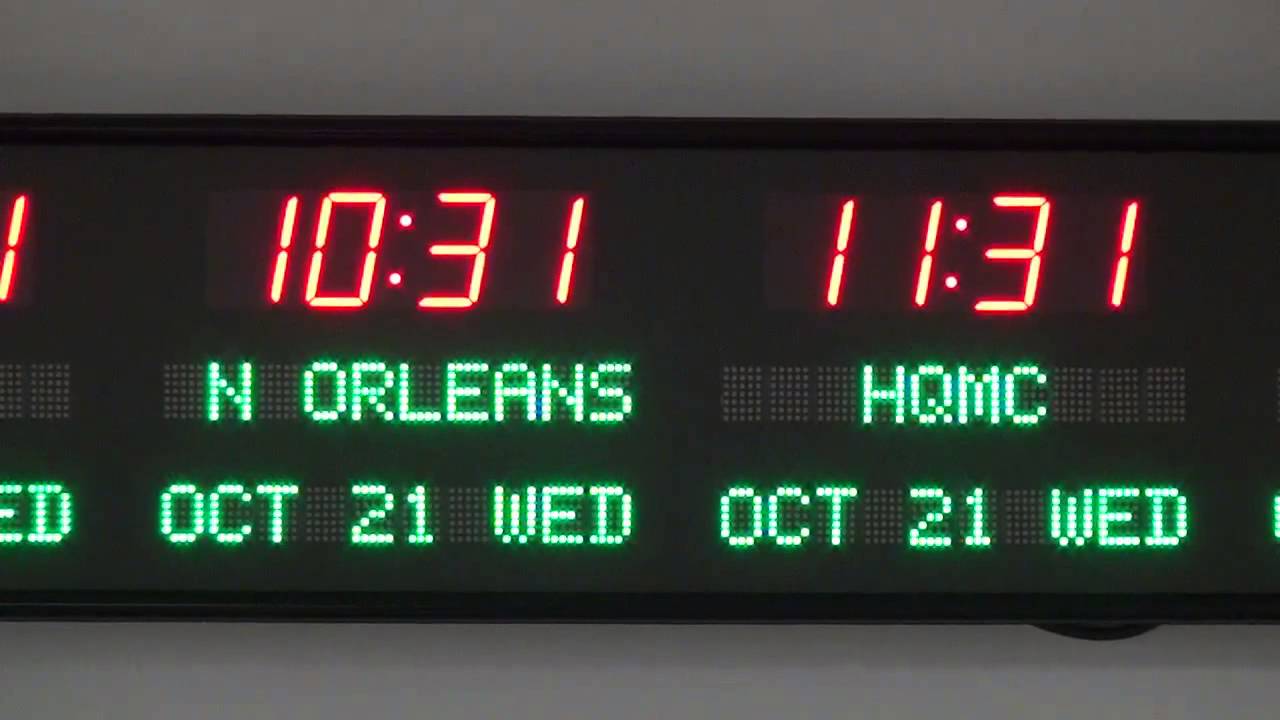 BRG Precision Products 6673R-R25G Programmable Time Zone Clock