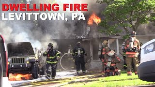 Buttonwood Ln Dwelling Fire 6/1/24 Levittown, PA.