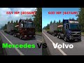 Real Comparison - 600HP Volvo FH16 vs 551HP Mercedes-Benz Actros - Euro Truck Simulator 2