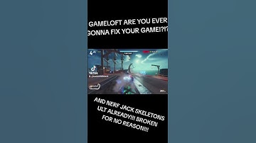I AM ONCE AGAIN ASKING GAMELOFT TO FIX YOUR GAME!!!