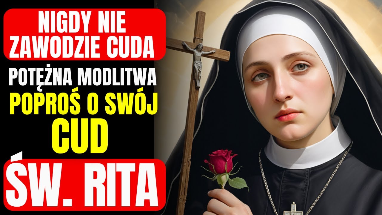 🌹 SŁUCHAJ PRZEZ 3 KOLEJNE NOCE | MODLITWA DO ŚWIĘTEJ RITY Z CASCII, ADWOKATKI SPRAW NIEMOŻLIWYCH