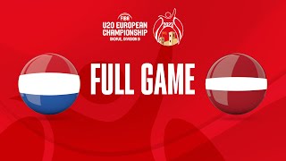 Netherlands v Latvia | Full Basketball Game | FIBA U20 European Championship 2023