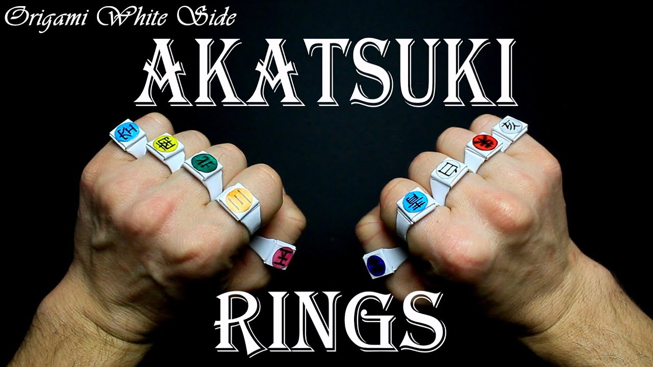 How to make a ring Akatsuki out of paper. Origami Ring Akatsuki