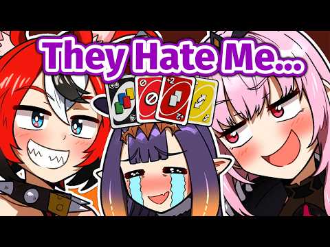 Calli and Bae Have Zero Mercy for Ina in UNO