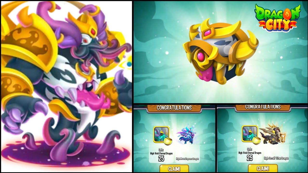 #77. Dragon city - Day 77 | Open eternal chests | Get Void Skin, High Occult Titan, High Empress.