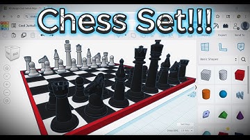 Tinkercad Tutorial! Chess Set! Easy and Fun! 3d Modeling