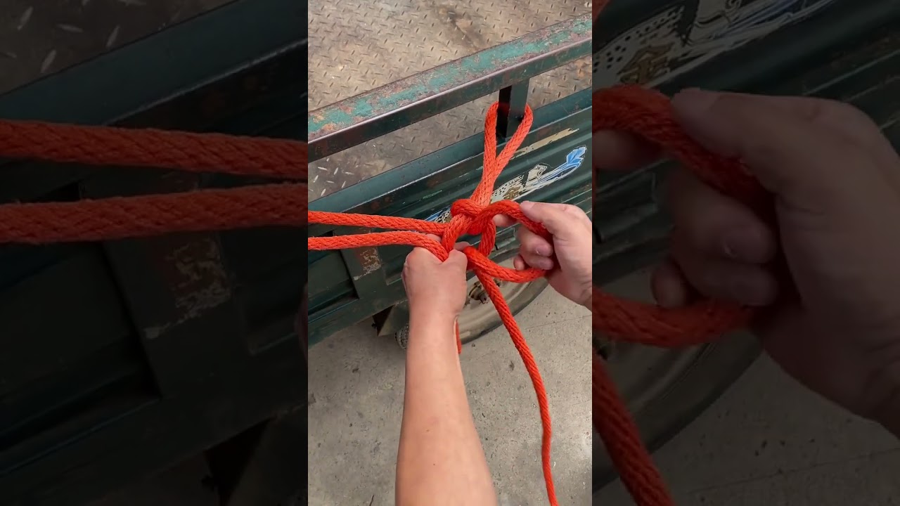👉 Double anchor point step forest knot plus ending knot, double insurance, safer