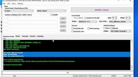 FAIL TO INIT PROTOCOL DA HASH MISMATCH MT6739 CM2MT2