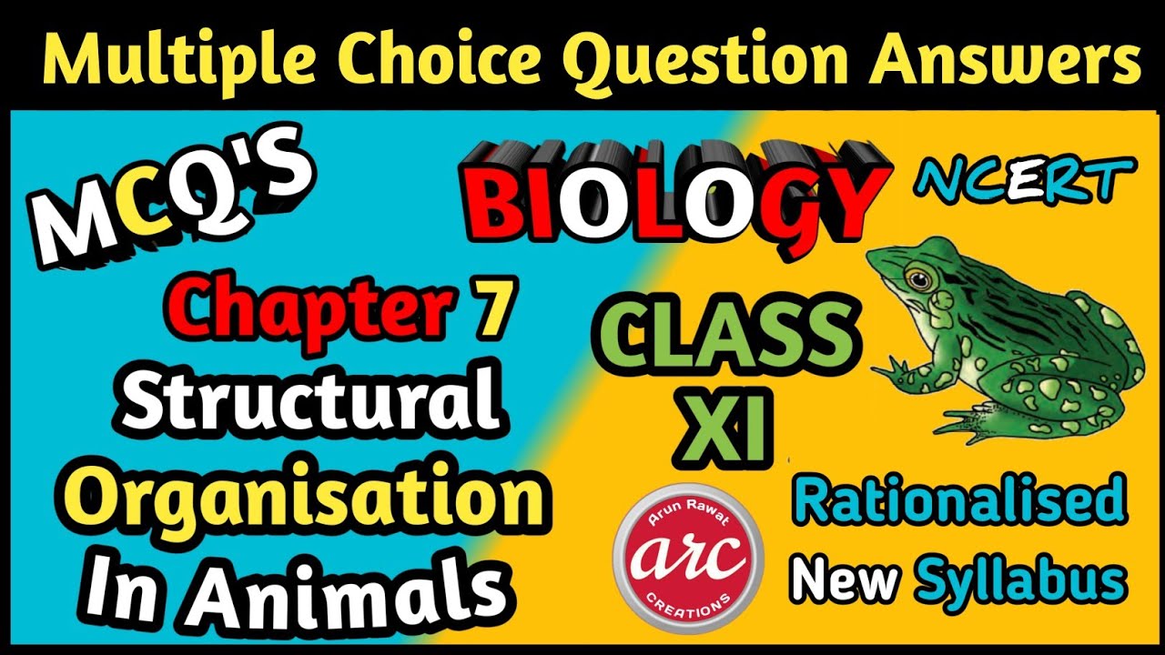 Chapter 7 Class XI Biology Structural Organisation in Animals : 15 MCQ ...