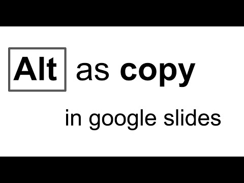 Holding alt key for copying in google slides