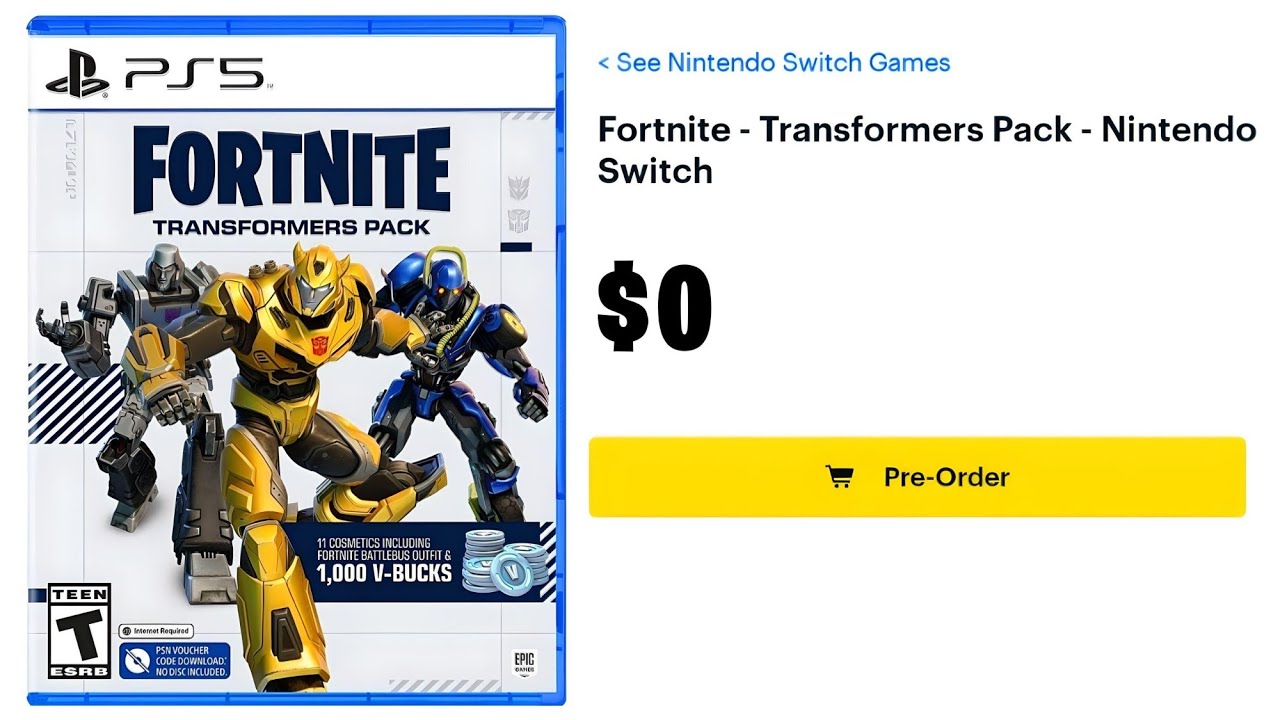 Fortnite - Transformers Pack, PlayStation 4