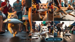 How to Create Viral Cat Stolen Fish Images using AI for FREE