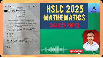 Class 10 || HSLC 2025 || MATHEMATICS || Solved Paper || BOSEM || Manipur