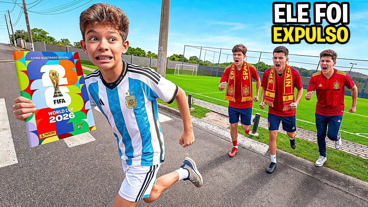 ele torceu pro MESSI e os MENINOS da QUADRA não deixou ele JOGAR