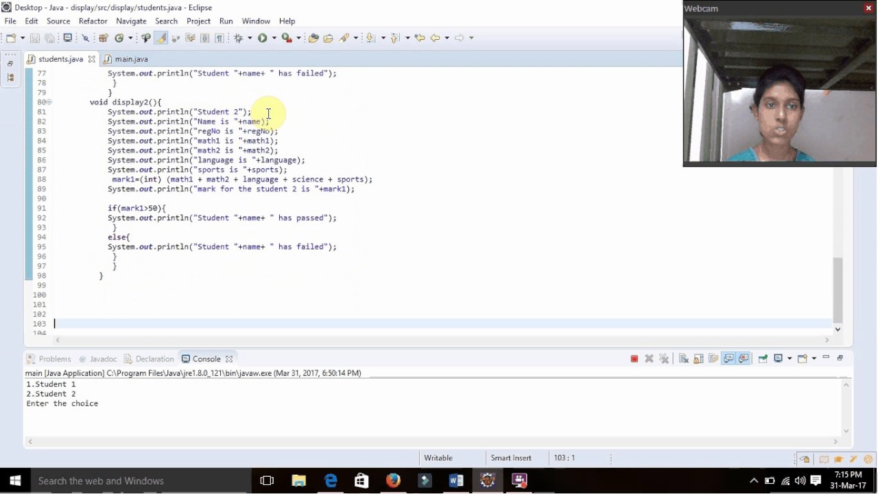 UR15CS068-JAVA EX 3 - YouTube