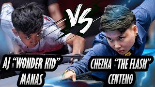 WORLD CHAMPION! | CHEZKA "THE FLASH" CENTENO 2023 CHAMPION 10BALLS WPA VS AJ MANAS JUNIOR OPEN CHAMP screenshot 4