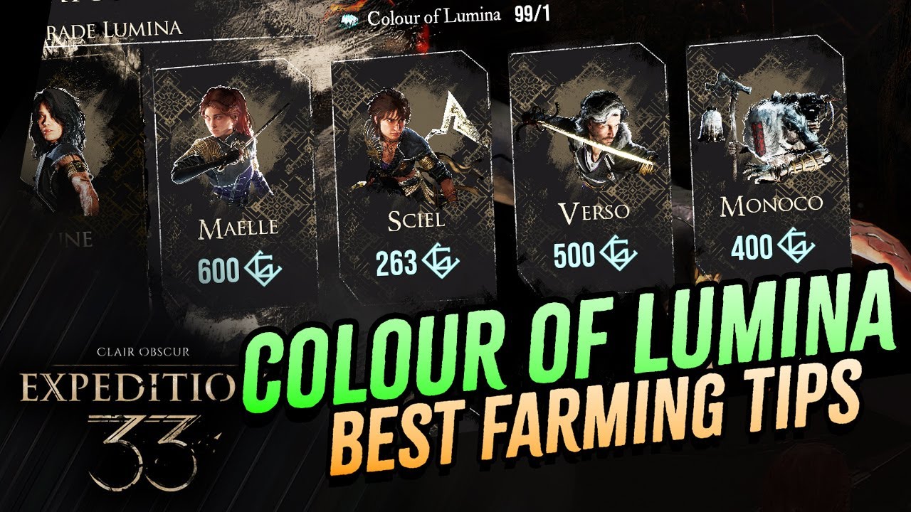 Expedition 33 - Best Colour of Lumina (Lumina Points) Farming Locations ...
