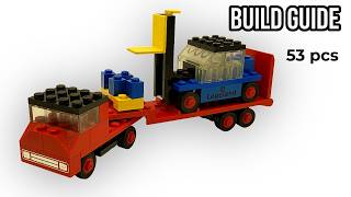 How to Build: 1970s Vintage LEGO, 684 Low-Loader with Fork Lift Truck