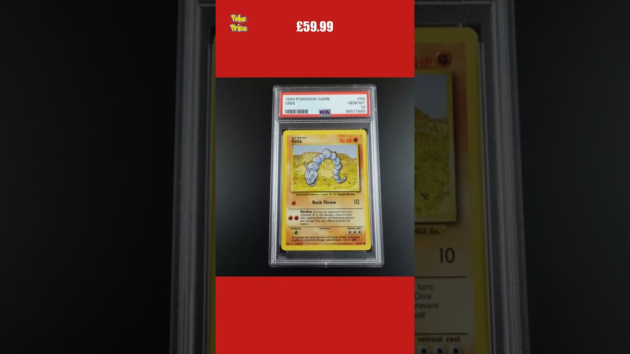 PSA 10 Onix 56/102 Base Set 1999 Non Holo Pokemon Card