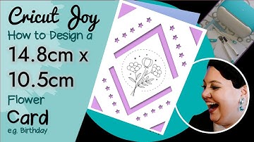 Cricut Joy Flower Card | How to Design a Card from Scratch in Design Space for Cricut Joy Card Mat