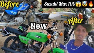 Suzuki Max100 to 😱 YAMAHA Rx100🔥 Restoration AtoZ Work1Man NR3Biker |Motovlog This Bike Next vlog ✔️