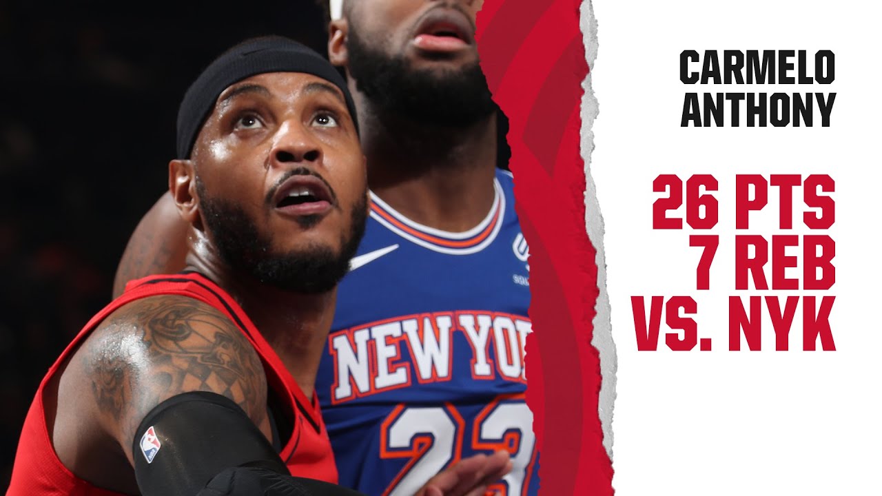 Carmelo Anthony 26 Pts 7 Reb Highlights Trail Blazers Vs Knicks 