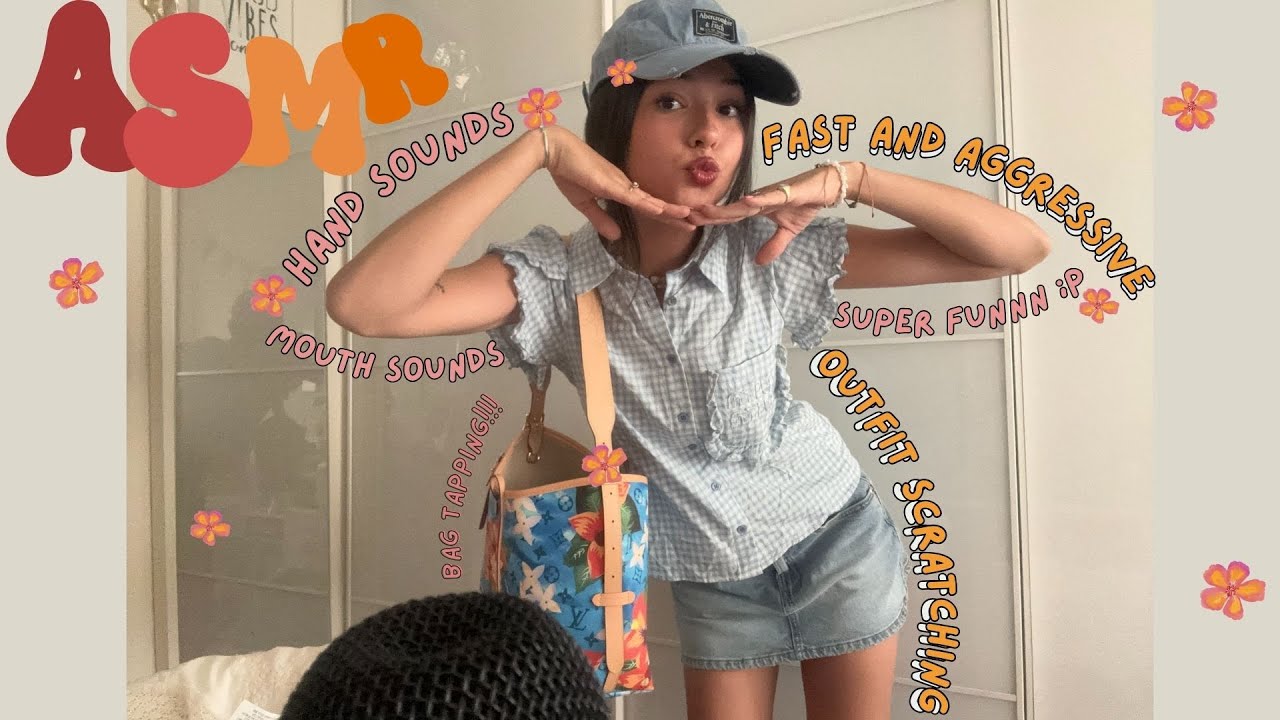 ASMR🍊✨Fast & Aggressive Outfit Scratching + Mouth Sounds + Cap Triggers + Hand Sounds ⭐Faithkeylux⭐