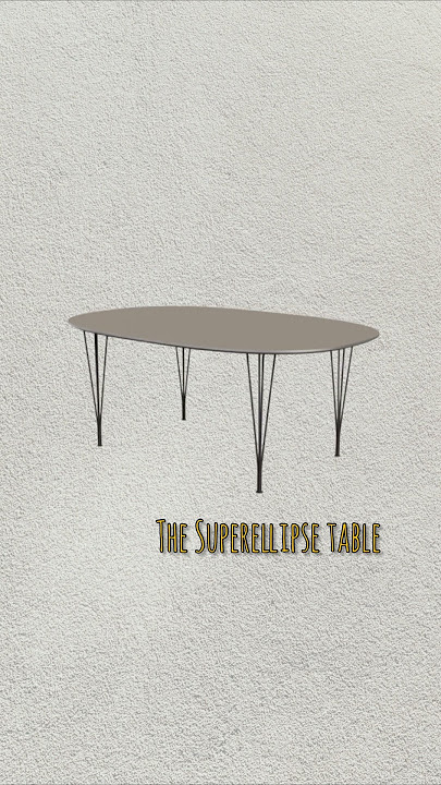 The Superellipse, a shape made famous by Piet Hein & Bruno Mathsson.