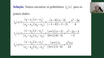 Polinômio Interpolador: Método de Lagrange