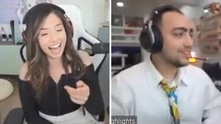 Mizkif shows Pokimane his real height