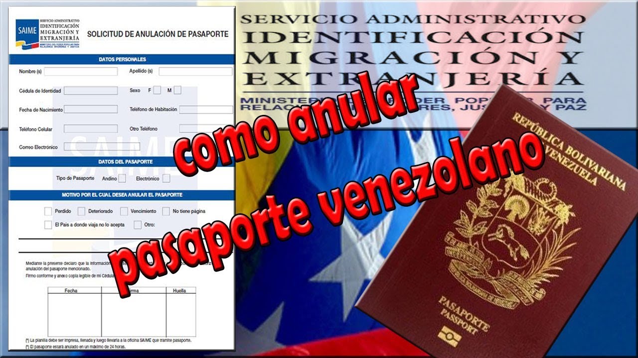 como anular una cita de pasaporte en venezuela