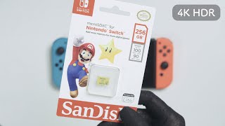 Sandisk 256GB MicroSDXC for Nintendo Switch Unboxing