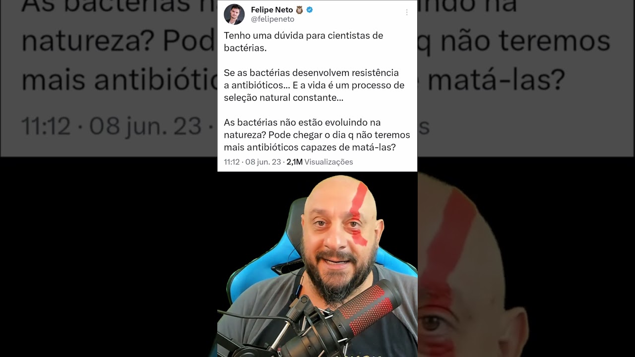 Felipe Neto tem dúvidas sobre bactérias @felipeneto