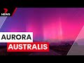 Stunning aurora australis lights up australian skies  7 news australia