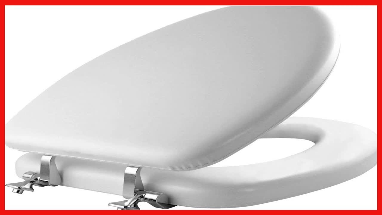 Mayfair 1815CP 000 Soft Toilet Seat with Premium Chrome Hinges that will Never Loosen, ELONGATED