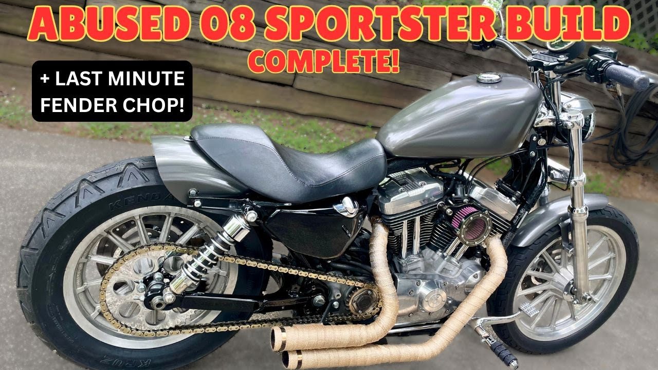 NEGLECTED & ABUSED 08 SPORTSTER Part 9.  RESTORE COMPLETE + Last Minute Fender Chop.